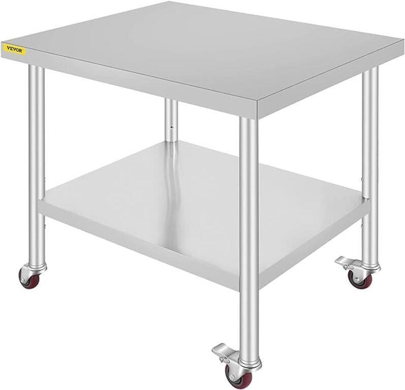 VEVOR 30x36x34 Inch Stainless Steel Prep Table