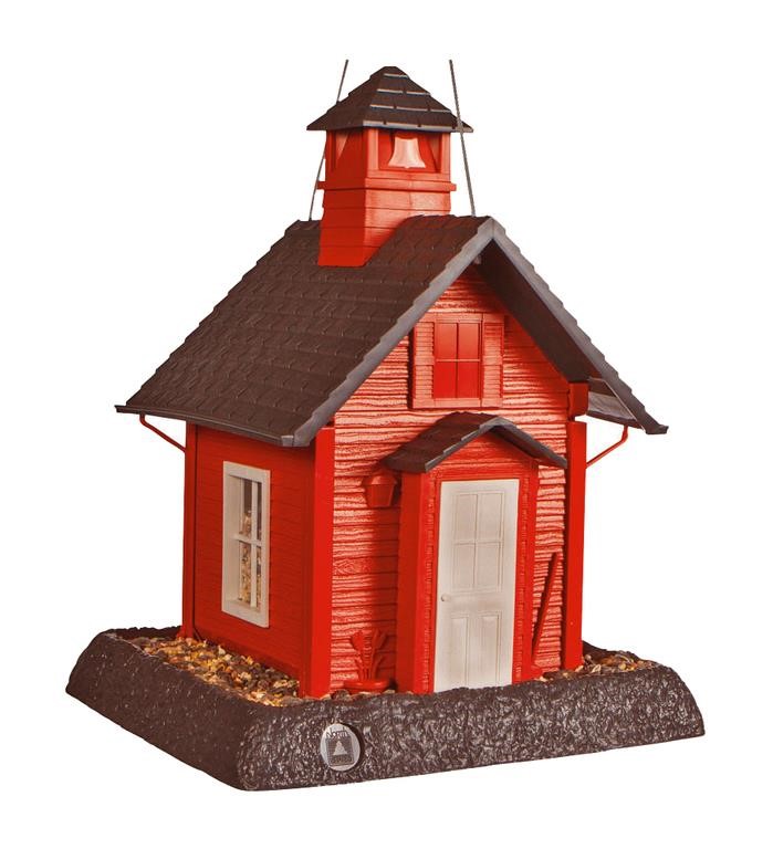 North States Schoolhouse Bird Feeder - Red/Grey