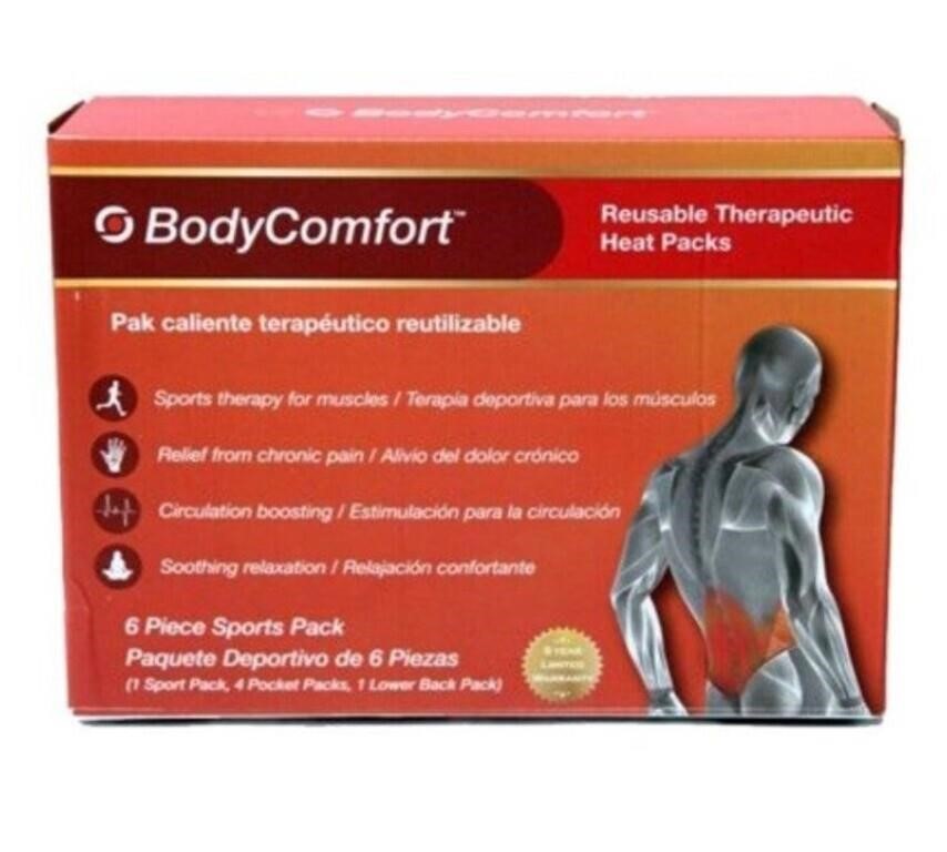 BodyComfort 6 Pack Reusable Therapeutic Heat Packs