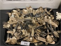 Tray lot of Thailand flatware.