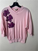 Vintage Pioneer Sports Painted Flower Shirt