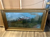 Ornately Framed Painting Dated 1912 (living room)