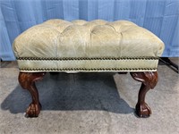 Leather Tufted Ottoman