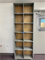Painted Wood Cubical Storage Unit --30x11-1/2x88