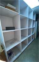 Painted Wood Cubical Storage Unit - 96''x24''x96''