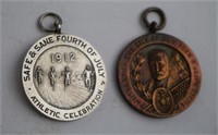 TWO ATHLETIC SPORTS MEDALS DATED 1012