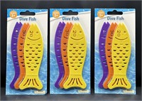 3pkgs of DIVE FISH Pool Toy 3ct Per Package