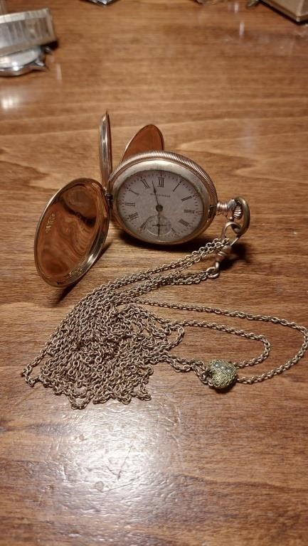 Waltham15 jewel pocket watch w/chain