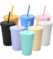 (New) 8 Pieces TUMBLERS Matte Pastel Colored