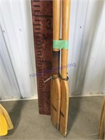Feather Brand wood oars, approx 7 ft tall