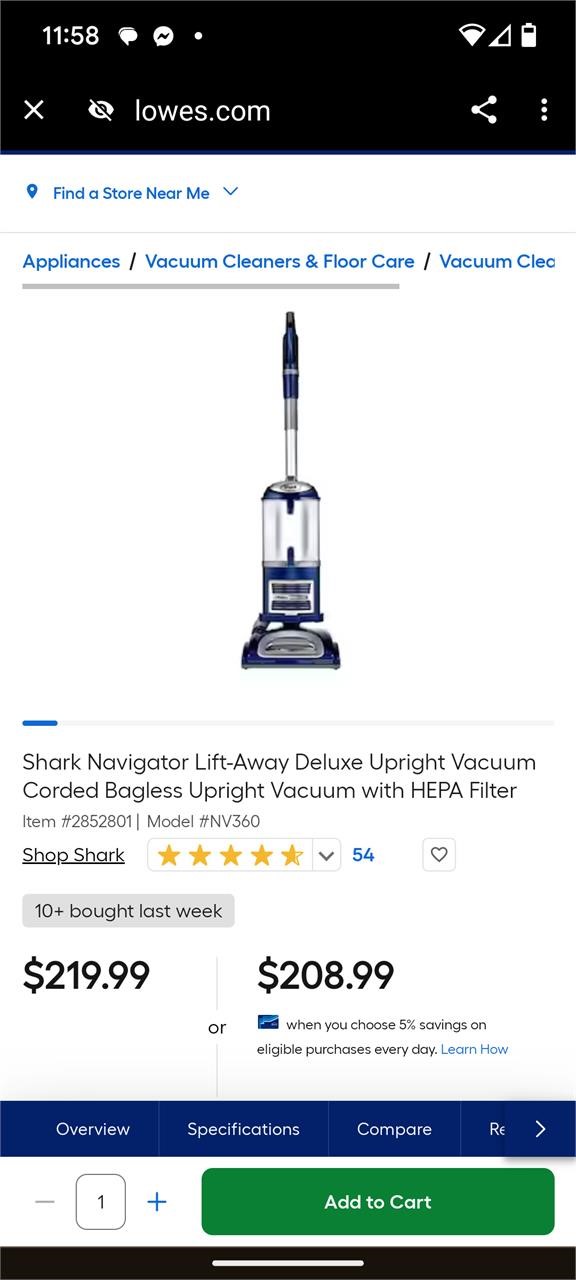 2-in-1 Lift-Away® upright vacuum