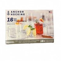 Anchor Hocking Hammered Drinkware Set  16-piece