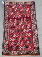 Hand Woven Qashqai Rug or Carpet, 3' x 5' 4"