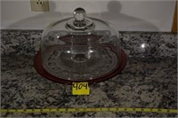 404: tiffin king crown ruby cake pedestal & lid