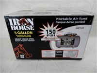 NEW IRON HORSE 5 GAL PORTABLE AIR TANK - 150 PSI