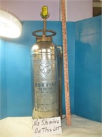 Elkhart Brass Co. Antique Fire Extinguisher Lamp