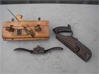Antique Planers, Wooden, Stanley, Lot of 3
