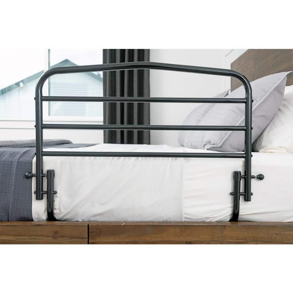 30 in. Black Safety Bed Rail with Swing-down