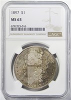 1897 MORGAN DOLLAR NGC MS-63