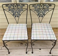 Pair of Wrought Iron Patio Chairs