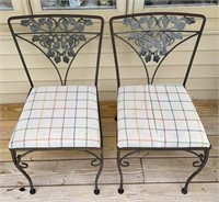 Pair of Wrought Iron Patio Chairs