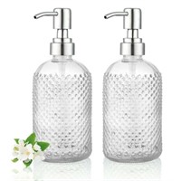 2 PCS 7.56 x 2.87in ReaNea 12oz Soap Dispenser Cle