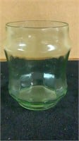 Uranium Glass Biscuit Cookie Jar No Lid