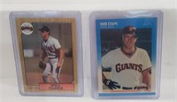 2 Will Clark ROOKIE Cards
