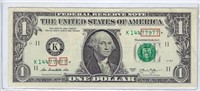 US$1 FRN Star Note 11K Dallas Fancy SN XF.FN32 A