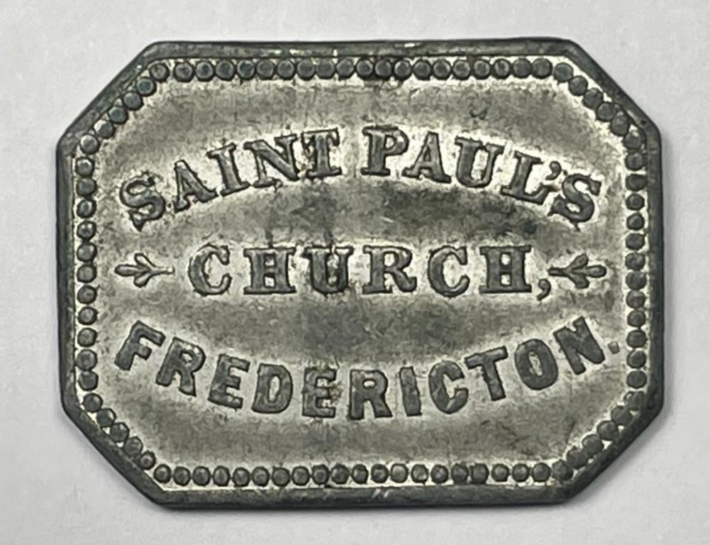 Mid-19th Century Communion Token New Brunswick