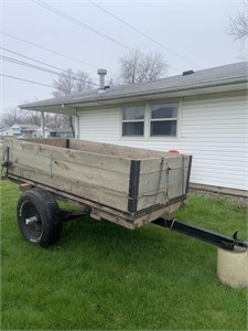 Wooden box, utility trailer