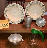 Atomic Dinnerware Bowls & Syrup Dispenser Lot
