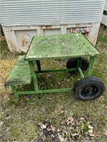 Green Stand on Wheels