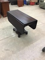 Early empire drop side table with drawer