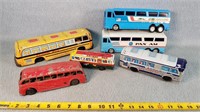 Vintage Tin, Plastic, & Melton Friction Buses
