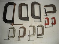 (10) C-Clamps  2, 3, 6 & 8 inch