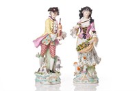 Pair of Sampson porcelain figures