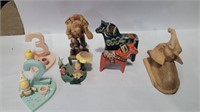 Lot of wooden figures and animals