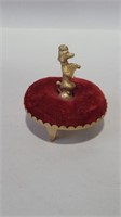 Poodle ring holder/pin cushion 3.5in tall and 3in