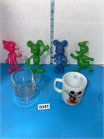 1980 milk glass Mickey Mouse mug