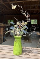 Decorative Flower Arrangement w/Ceramic Vase