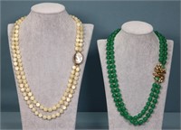 (2) 1960's Beaded Costume Necklaces