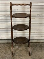 KA - BOBBIN TWIST 3 TIER CAKE STAND WITH BEADING