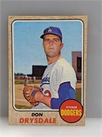 1968 Topps #145 Don Drysdale HOF Dodgers