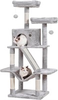 57 Cat Tree with Hammocks and Toys  Gray