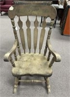 Worn Hitchcock Style Colonial Rocker