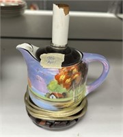 Vintage Porcelain Teapot Lamp