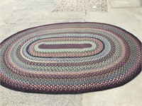 Large woven oval rug