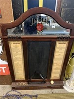 JIM BEAM MIRRORED POOL CUE RACK,