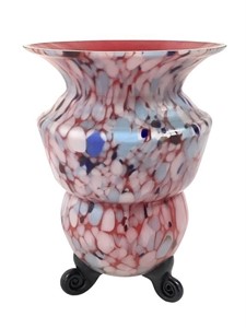 Spectacular Cased Confetti Glass Vase